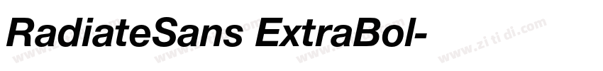 RadiateSans ExtraBol字体转换